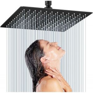 Kezidhp Pommeau de Douche Pluie Carr&eacute; 30x30 cm (12 Pouces), T&ecirc;te de Douche Suspendue en Acier Inoxydable&iquest;shower head - Neuf