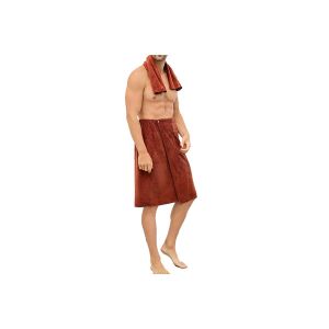 Serviette De Bain Portable Pour Homme Avec Bouton-Pression Ajustable Et Poche Pour La Douche, La Piscine, Le Spa Et La Salle De Sport - Neuf