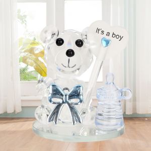 Ours En Cristal Pour Tetine, Souvenir De Bapteme, Baby Shower, Cadeaux De Mariage, D'anniversaire, De Bapteme - Neuf