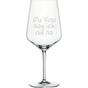 Spiegelau & Verre À Vin Avec Gravure (Style,Zu Vino Sag Ich Nie No) - Neuf