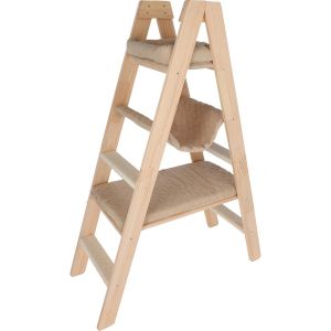 Arbre A Chat 134 Cm - Ladder - Kerbl - Bois Massif - 3 Options De Repos - Neuf