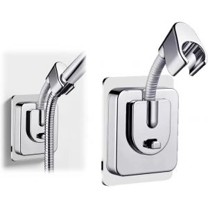 KSFAL-Pas De Perçage Nécessaire-Support De Pommeau De Douche Réglable Avec Adaptateur En Silicone-Support Mural Pour Pommeau De Douche-Sans Perçage - Neuf