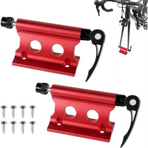 Senior-Lot De 2 Supports De Fourche De Vélo - Clip Fixe - En Alliage D'aluminium - Avec Blocage Rapide - Accessoires Pour Le Transport En Extérieur - Rouge[L578] - Neuf