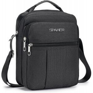 CHENG-Pochette Homme Sacoche Sacs à Main Sac Bandouliere Sac Besace Sac Porte Epaule Homme Sac Poitrine Sac d'épaule Ipad Messager Sac d'affaires Porte-document Crossbody Cadeau - Neuf