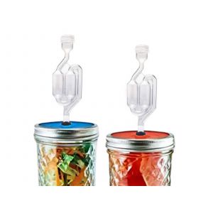 Barboteur &Agrave; Double Bulle Pour Fermentation Avec Joints En Silicone - Lot De 2 - Neuf