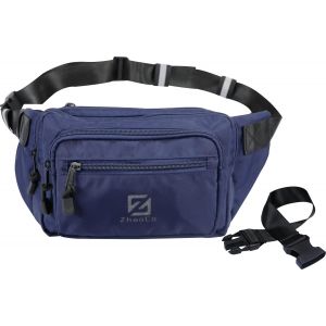 KALANKA-Sac Banane Homme Grand Capacité Léger Sacoche Banane avec 4 Poches et Boucle à Dégagement Rapide pour Sports Randonnée Cyclisme Promenade Chien - Bleu - Neuf