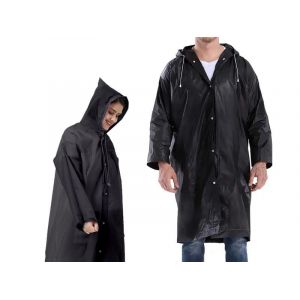 Poncho &Agrave; Capuche Unisexe Imperm&eacute;able R&eacute;utilisable Eva Noir - Neuf