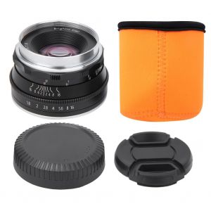 Objectif d'appareil photo sans miroir 25 mm f/1.8 multicouche avec revetement FX pour Fujifilm XT3 XT100, avec sac de rangement, noir - Neuf