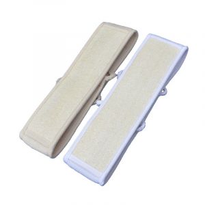 Pack De 2 Loofah Exfoliant Retour De L'épurateur Pour La Douche, Naturel Luffa De Bain Brosse, Épurateur Corps, Double Face Scrub Bracelet Pour Les Hommes Et Les Femmes (À L'arrière De La Brosse) - Neuf