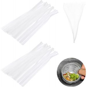 Sjzg-Lot De 100 Sacs Filtrants Jetables En Poly&eacute;thyl&egrave;ne Anti-Encrassement Pour &Eacute;vier De Cuisine, 16 Cm, Pour La Collecte Des D&eacute;chets Alimentaires De Cuisine, Blancs - Neuf