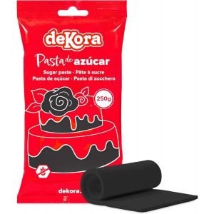 Mevronisshop-P&acirc;te &Agrave; Sucre Noir Pour D&eacute;coration G&acirc;teau Et Des Cupcakes - Sucre Fondant Pr&ecirc;te &Agrave; D&eacute;rouler Pour La R&eacute;alisation De Toutes Sortes De D&eacute;corations - Facile &Agrave; Travailler - 250 G - Neuf