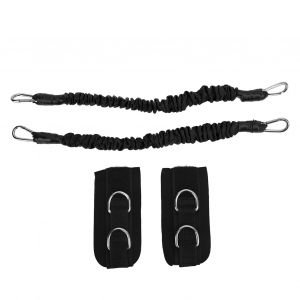 Lot De 2 Sangles De Cheville De Fitness, Haute Elasticite, Durables, Pour Augmenter La Force Musculaire Et Ameliorer La Capacite De Saut, Sangle De Cheville A Cable Noire, 15,9 Kg - Neuf