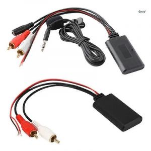 Récepteur auxiliaire compatible Bluetooth pour voiture portable Adaptateur de voiture auxiliaire 2RCA 50 Récepteur sans fil pour autoradio - Neuf