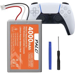 4000mAh PS5 Batterie de Manette - Batterie au Lithium Rechargeable Haute capacit&eacute; pour LIP1708, PS5 Dual Sense, CFI-ZCT1W, CFI-ZCT1J&iquest;3,65 V/14,6 Wh&iquest; (1Pcs) - Neuf