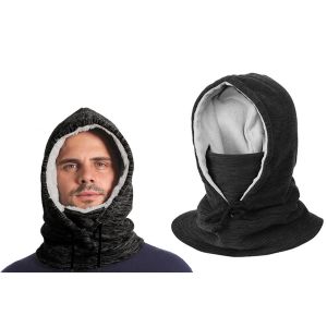 Cagoule Polaire Coupe-Vent &Agrave; Capuche Pour Homme - Noire - Neuf