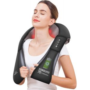 Appareil De Massage Pour Le Cou Sans Fil - Masseur Pour &Eacute;paules Et Cou Chauffant, Massage De La Nuque Et Du Dos, Taille, Pied, Oreiller De Massage &Eacute;lectrique Cadeau No&euml;l/Femme/Homme - Neuf