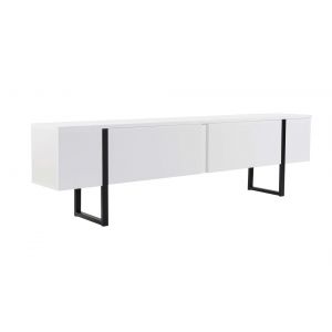 Meuble TV en bois "Serenity" 180 x 30 x 45 cm - Blanc - Neuf