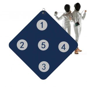 Equipement D'entra&icirc;nement D'escrime, Cible Murale, Cinq Cibles Bullseye, Salle De Sport Compacte A Domicile, Bleu Fonce - Neuf