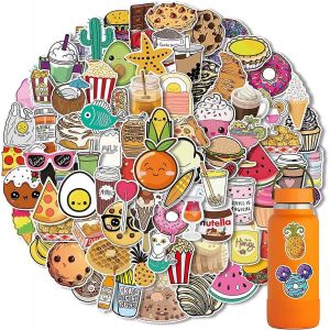 Autocollants alimentaires, autocollants de fruits autocollants, autocollants alimentaires pour enfants, autocollants imperm&eacute;ables en vinyle pour ordinateur portable, pare-chocs, bouteilles d'e 100 PCS - Neuf