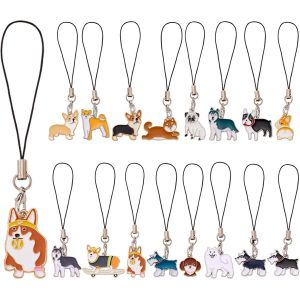 Kal-16 Pièces Lanière De Porte-Clés Chaîne De Téléphone Pendentif Pendentif De Téléphone Portable Peut Être Utilisé Comme Breloque Pour Téléphones Portables, Portefeuilles, Porte-Clés - Neuf