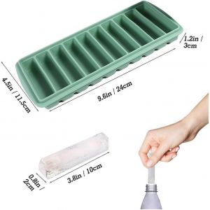 Bac &Agrave; Gla&ccedil;ons En Silicone Avec Couvercle Id&eacute;al Pour Le Sport Et Les Bouteilles D'eau - 10 Cavit&eacute;s - Neuf