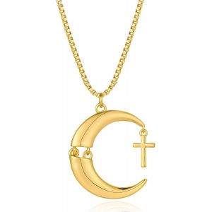 Tianyi-Cha&icirc;ne Pour Femme Avec Pendentif Personnalis&eacute; En Or Et Argent - Collier Multi-Rangs Hypoallerg&eacute;nique 18 Carats - Bijou Fantaisie Pour Femmes Et Filles - Neuf