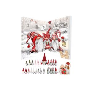 Calendrier de l'Avent Gnome 2025 - 24 figurines de nains &agrave; collectionner pour le compte &agrave; rebours de No&euml;l - Neuf