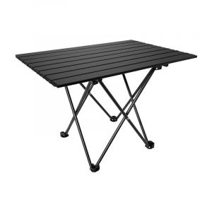Noir (Petit, 40x35 Cm) Table Pliante, Table Camping Portable, Aluminium Pliable De Table, Ultra-Léger Compact Avec Sac De Transport Pour L'extérieur, La Plage - Neuf