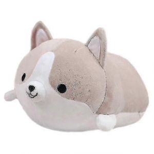 Oreiller en peluche doux en forme d'animal mignon de dessin anime Corgi - Neuf