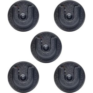 Support de Micro Radio CB &agrave; Clipser avec Dos adh&eacute;sif 3M pour Midland, Kenwood, Motorola, CB Ham, Radio Mobile Amateur PMR pour Voiture, Jeep, v&eacute;hicule, Maison, Bureau (Noir, 5 pcs) - Neuf