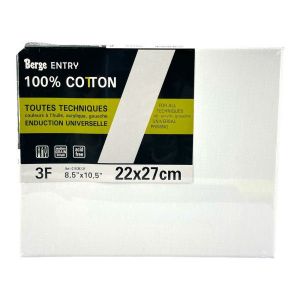 Châssis - Toile - 22x27cm - 3f - Coton - Acrylique - Huile - Gouache - Berge Entry - Neuf