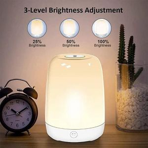 Veilleuse Led Lampe De Table De Chambre D'enfants Avec 3 R&eacute;glage De Luminosit&eacute; Capteur Tactile De Chevet Usb Rechargeable Changement De Couleur Nouveau - Neuf