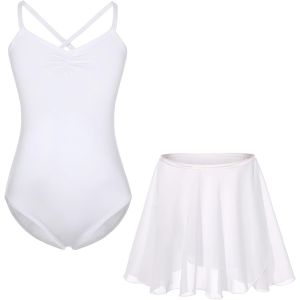 Robe Justaucorps De Ballet Pour Fille Ensemble Deux Pi&egrave;ces L&eacute;otard Body + Jupe Gymnastique Ballet Danse Classique Fille - Neuf