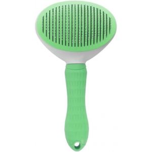 Jgd-Brosse Pour Chiens Et Chats, &Eacute;pilateur Anti-Stress Pour Poils D'animaux, Peigne Pour Chien Chat &Agrave; Poils Courts Et Longs, R&eacute;cup&egrave;re Les Poils D'animaux, Grattoirs R&eacute;pulsifs Parasites (Vert) - Neuf