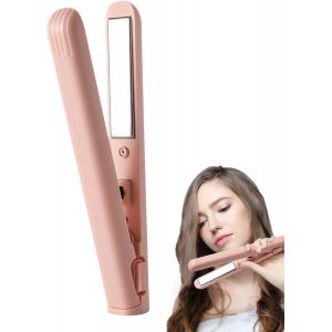 Kal-Minilisseur Cheveux Sans Fil, 2 En 1 Céramique Lisseur Boucleur Cheveux 2 En 1 Lisseur Portable Sans Fil Portable Fer A Lisser Lisseur Boucleur Minis Fer À Lisser En Céramique Pour Pelos Court Y - Neuf