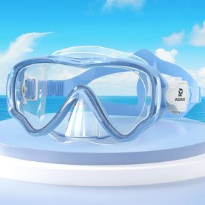 Lunettes De Plongée Pour Enfants, Lunettes De Natation Antibuée Et Etanche, 180 ° Hd Panorama Avec Masque De Plongée Nasale, Garçons, Filles Et Adolescents Lunettes De Natation 4-14 - Neuf