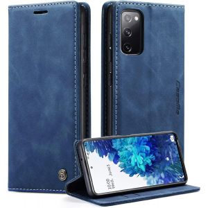 KALANKA-caseme Coque pour Samsung Galaxy S20 FE Etui Premium Housse en Cuir Pochette Protection Portefeuille Rabat Clapet Case Porte Carte Magn&eacute;tique &Eacute;tui pour Samsung Galaxy S20 FE 4G/5G 6,5'' - Ble - Neuf