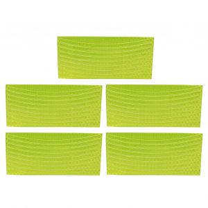 Lot De 5 Autocollants Reflechissants Pour Jantes De Velo De Montagne, Resistants Aux Hautes Temperatures, Jaunes - Neuf