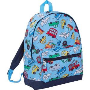 KALSC-Sac À Dos De Voyage Pour Enfants-Grande Capacité-Motif Véhicules Et Trains,Bleu,Taille Unique - Neuf