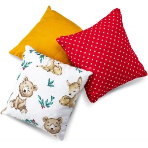 Lot de 3 coussins pour landau de poup&eacute;e, lit de poup&eacute;e, chariot d'apprentissage, coussin de poup&eacute;e de 20 x 19 cm, certifi&eacute; &Ouml;ko-Tex, coussin pour poup&eacute;es jusqu'&agrave; 45 cm, housse 100 % coton - Neuf