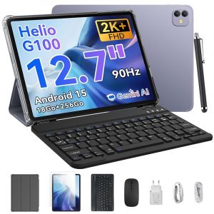 Tablette x Duoke AI Blackview LINK 8 12.7" 2K+ 90Hz, 18 Go + 256 Go/SD 2 To, Android 15, 8400 mAh, 16+13MP, WPS, PC Mode - Violet - Neuf