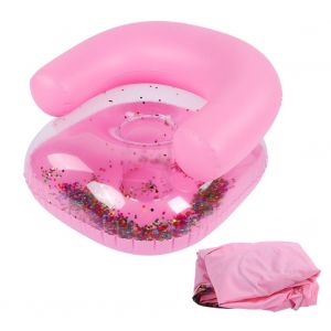 Canape Gonflable Portable De Securite Pour Bebe (Transparent + Rose) - Neuf