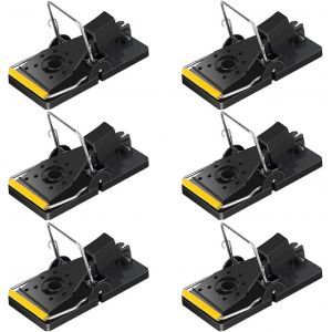 Pièges à souris,paquet de 6 pièges à souris pour rongeurs robustes réutilisables,sûrs et efficaces pour l'intérieur et l'extérieur,faciles à installer et à nettoyer - Neuf
