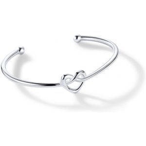 Bracelet Pour Femme Noeud Coeur,Jonc Ouvert Coeur Cuivre,Bracelet Personnalis&eacute; Pr&eacute;nom R&eacute;glable - Neuf