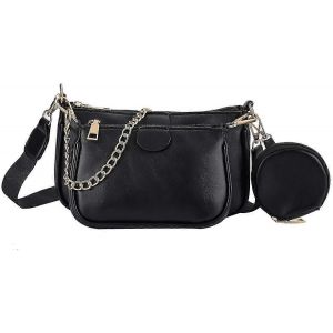 Sac À Bandoulière, Sacs À Main Zippés Dorés Polyvalents Avec Porte-Monnaie, Y Compris Sac De Taille 3 - Neuf