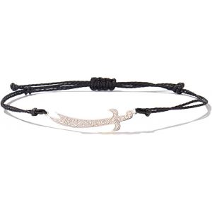 Eryi-Zulfiqar Bracelet Pour Homme Et Femme En Acier Inoxydable Imam Ali Épée Pendentif Islamique Arabe Corde Tressée Islam Bijoux Musulmans - Neuf