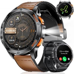 Gps Montre Connectée Homme Avec 530mah Batterie, Amoled 1,43"" Montre Intelligente Avec Appel Moniteur De Sommeil De Fréquence Cardiaque,180 Modes Sportifs, 50m Étanche Smartwatch Pour Android Ios - Neuf