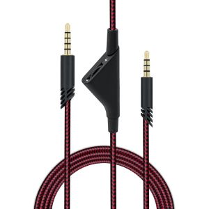 Bhhbb-2m Remplacement Du Câble Audio Auxiliaire Avec Contrôle Du Volume Pour Le Casque De Jeu Astro A10/A30/A40 Ps5/Ps4/Xbox One/Xbox Series S/X/Pc/Smartphone Via Un Jack 3.5mm - Red/Black - Neuf