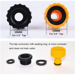 Lot de 10 Raccord Tuyau D'arrosage 1/2"" 13mm,Kit de Raccordement de Robinet Tuyau de Jardin -Connexion Rapide 1/2"",Double M&acirc;le,Connecteur femelle Premium 1/2""-3/4"",Joint de R&eacute;paration de Tuyau - Neuf