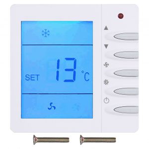 HJLIAN Thermostat programmable intelligent LCD pour ventilateur de climatisation central domestique 220 V - Neuf